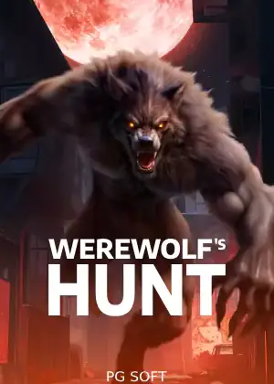 ปกเกมสล็อต Werewolf's Hunt แสดงตัวอักษรชื่อเกม